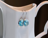 The Phoenix Earrings - Aquamarine/Silver