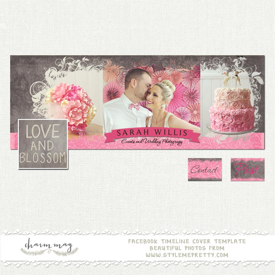 Facebook Timeline Cover - Facebook Timeline PSD Template - Photography, Newborn Photography Facebook - Customize Facebook Page