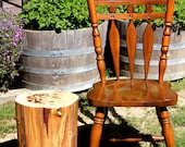 Wood Stump Table - Tree Stump Table - Reclaimed wood Side Table - Fathers day