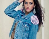 Levi's PINK Studded Denim Jacket - Soft Grunge