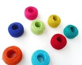 Bright mix of linen yarns for Spring knitting projects - neon hot pink turquoise orange green - YarnStories