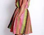 The Minnie Bell- African Print 100% Holland Wax Cotton Dress