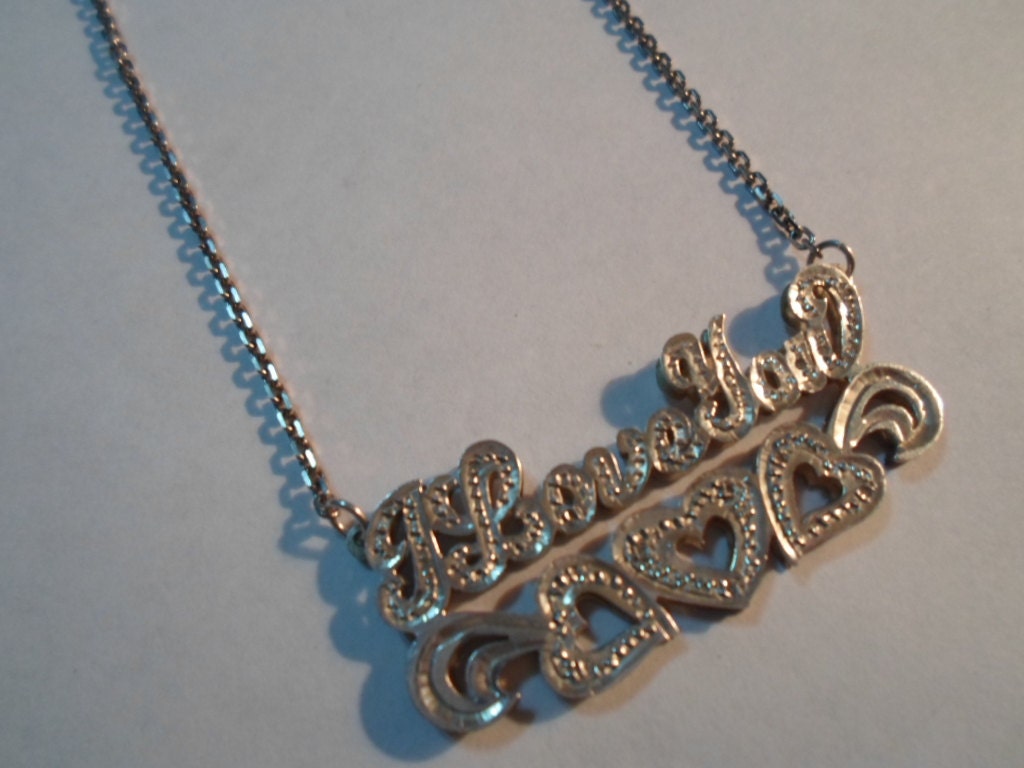 Very Sweet Sterling Silver "I Love You" Heart Pendant w Sterling Silver 20 Inch Diamond Cut Link Chain Necklace, Great Gift