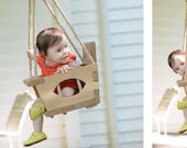 Handmade Wood Toddler Swing