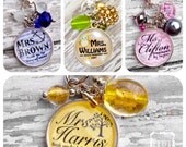 Teacher Appreciation Gift - Teacher Personalized Badge - Teacher Thank You Gift - Lanyard Charm