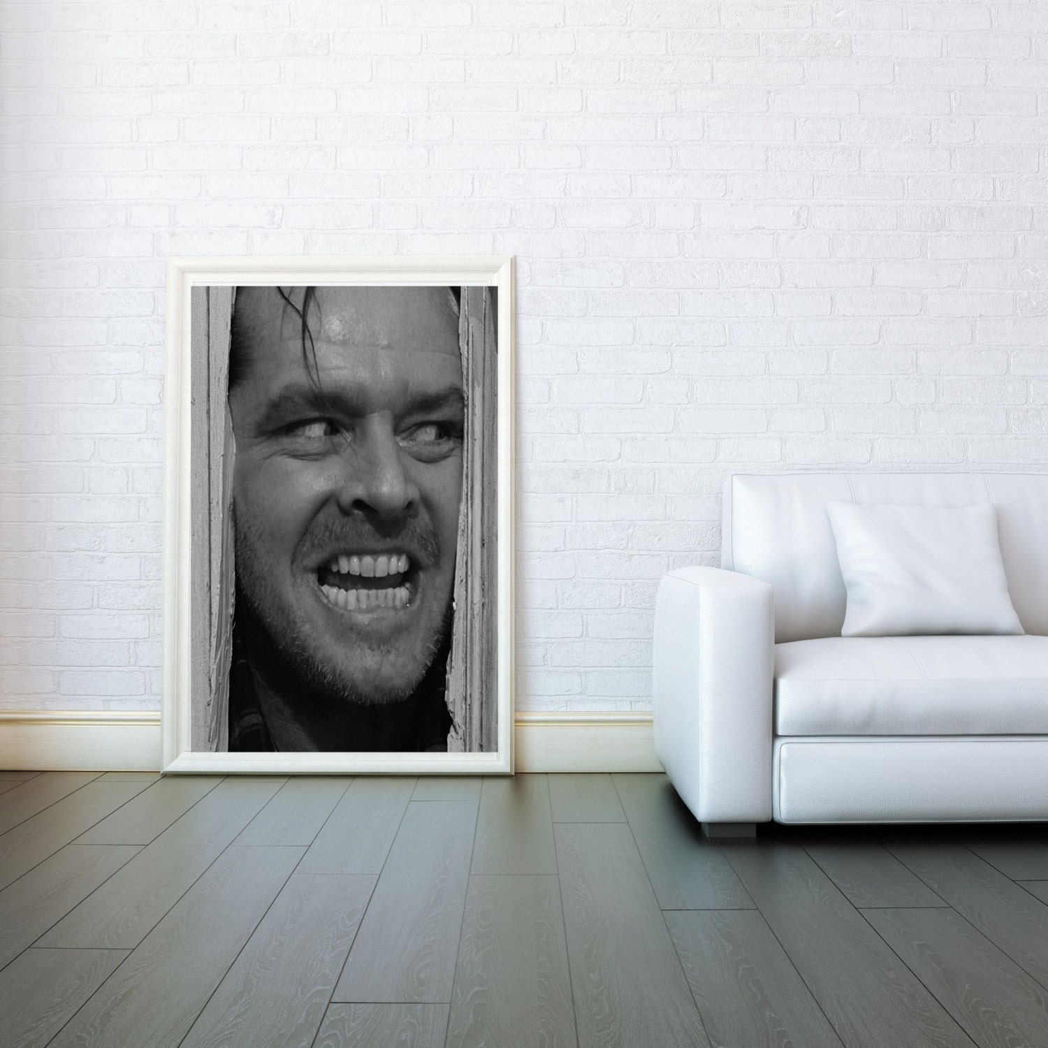Jack Nicholson, The Shining, Prints & Posters, Wall Art Print, Poster 16x23 Inch - Black and White Poster