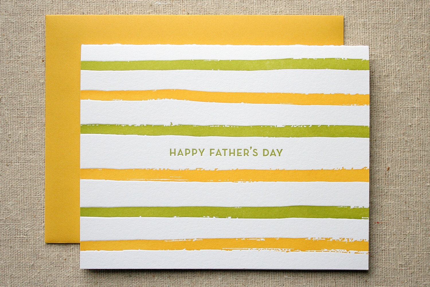 Father's Day Stripes Letterpress Card