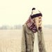 Chunky Circle Scarf - Brown Nordic Snowflake Sweater Knit.  Eternity Scarf, Infinity Scarf, Loop Scarf, Winter Scarf, Tube Scarf, Hipster
