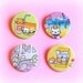 Nyan Nyanko cat button badge set 1.5 Inch