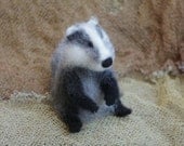 Little badger, the needle felted toy