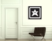 8-Bit Star Card - Canvas Print
