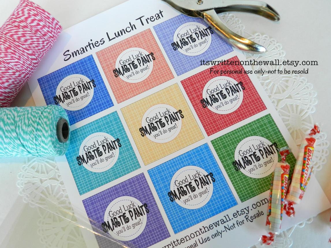 9 Good Luck Smartie Pants Tag-Put in the by ItsWrittenOnTheWall