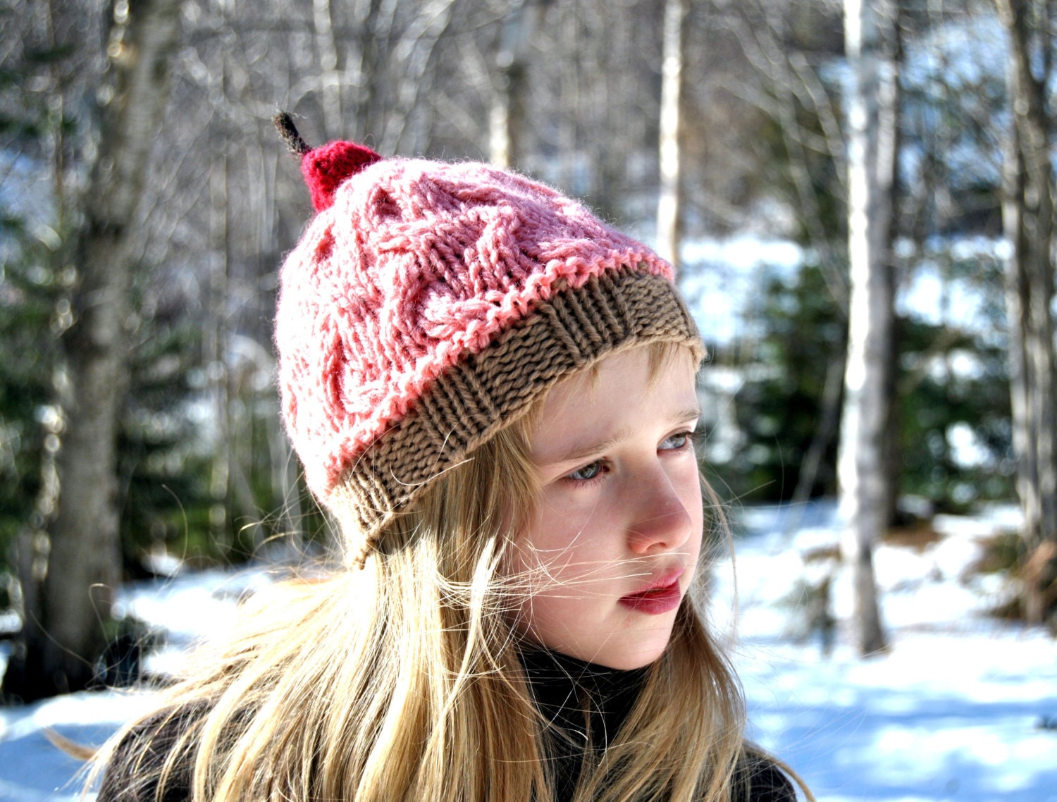 Wool Cupcake Hat, Toddlers and Kids