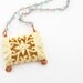 Carved Ivory Necklace Jewelry Recycled Repurposed Upcycled Apatite necklace Eco Friendly