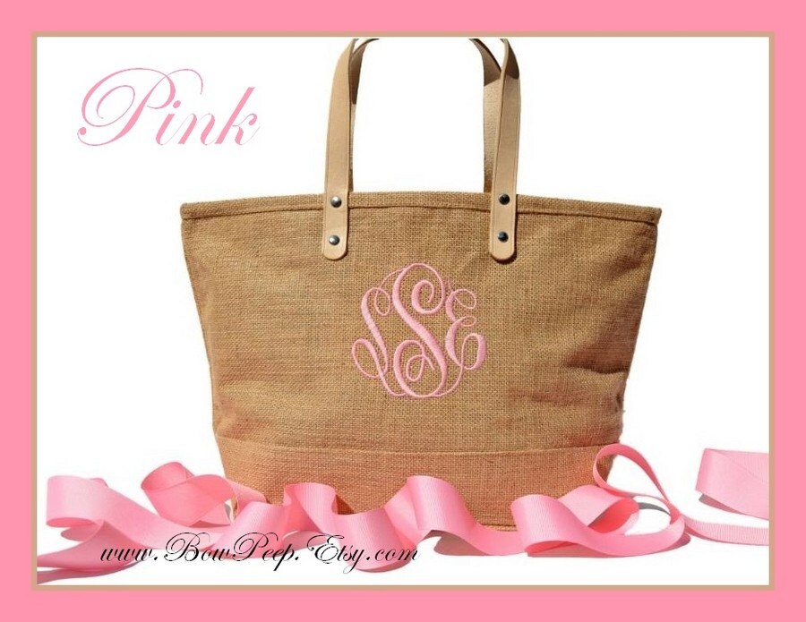 Natural Color Jute Totes Bags - Personalized Natural Burlap ...