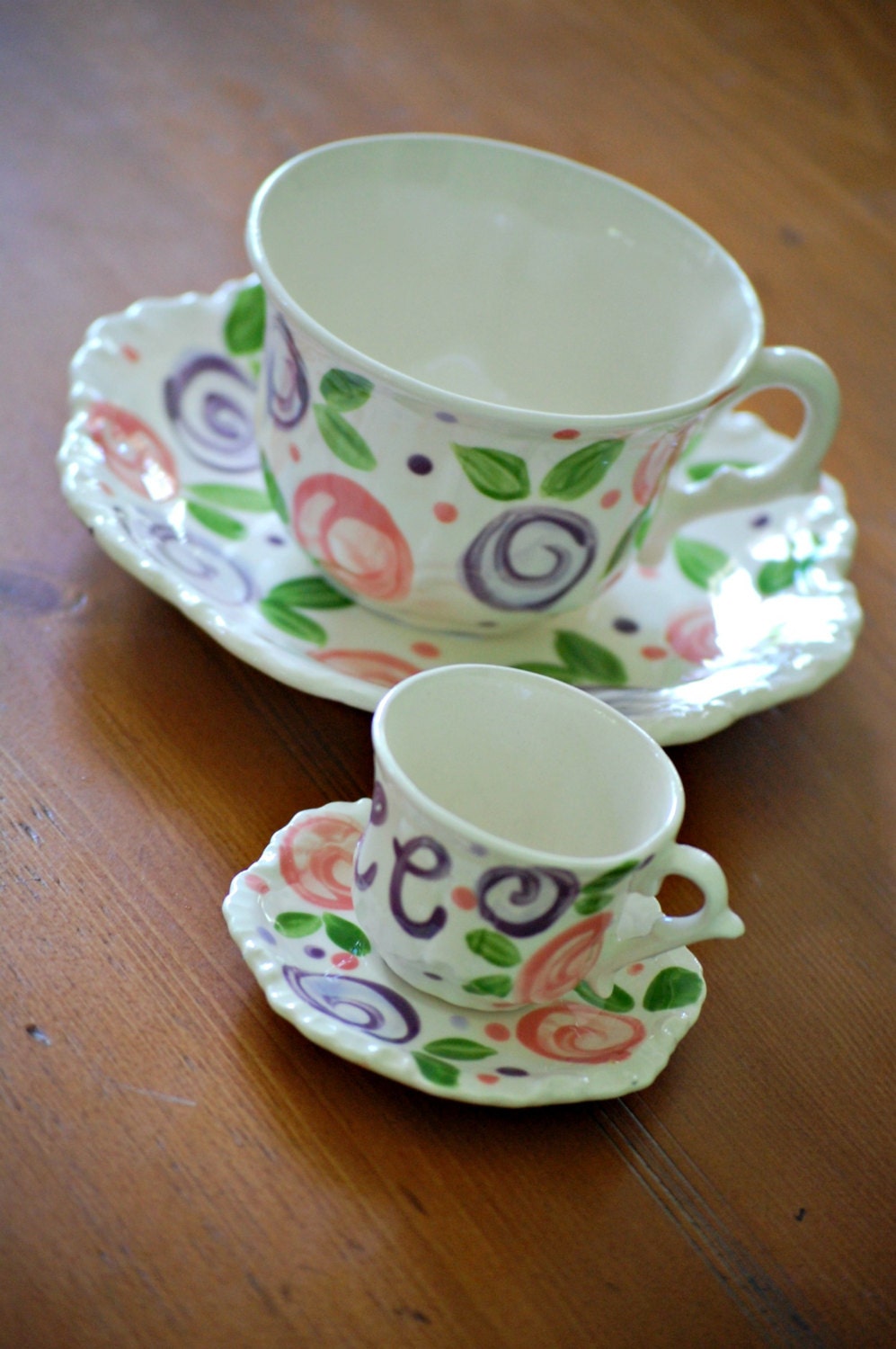 Mommy and Me tea for two matching tea cup sets. . . Valentine's Day, Mother's Day Gift, Grandparents Day Il_570xn