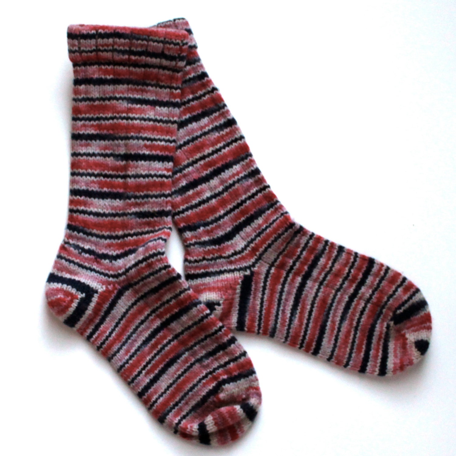 Handmade Warm Wool Socks 715 -- Size Women 4-6 - ShadySideFarm