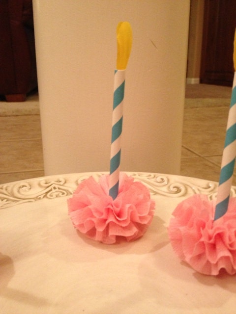 Birthday Candle Cupcake Toppers Set of Six