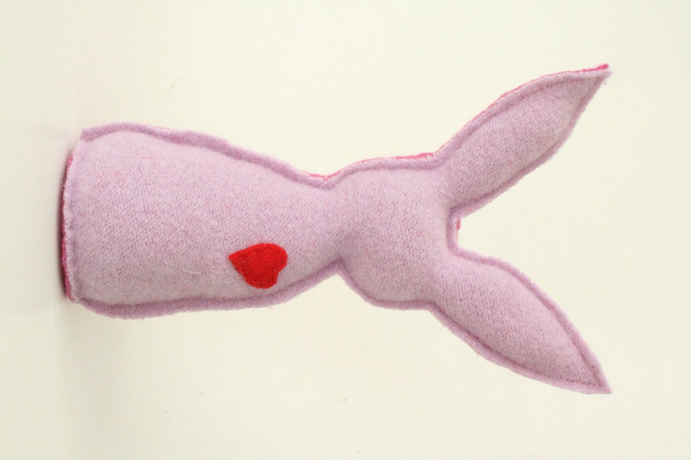 Bunny Rabbit, Toy, Sweater Felted, Pink, Lilac, Cashmere, Wool. 15 - OgsploshAccessories