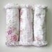 Shabby Baby Girl Burp Cloths Pink Cottage Chic Set of Three