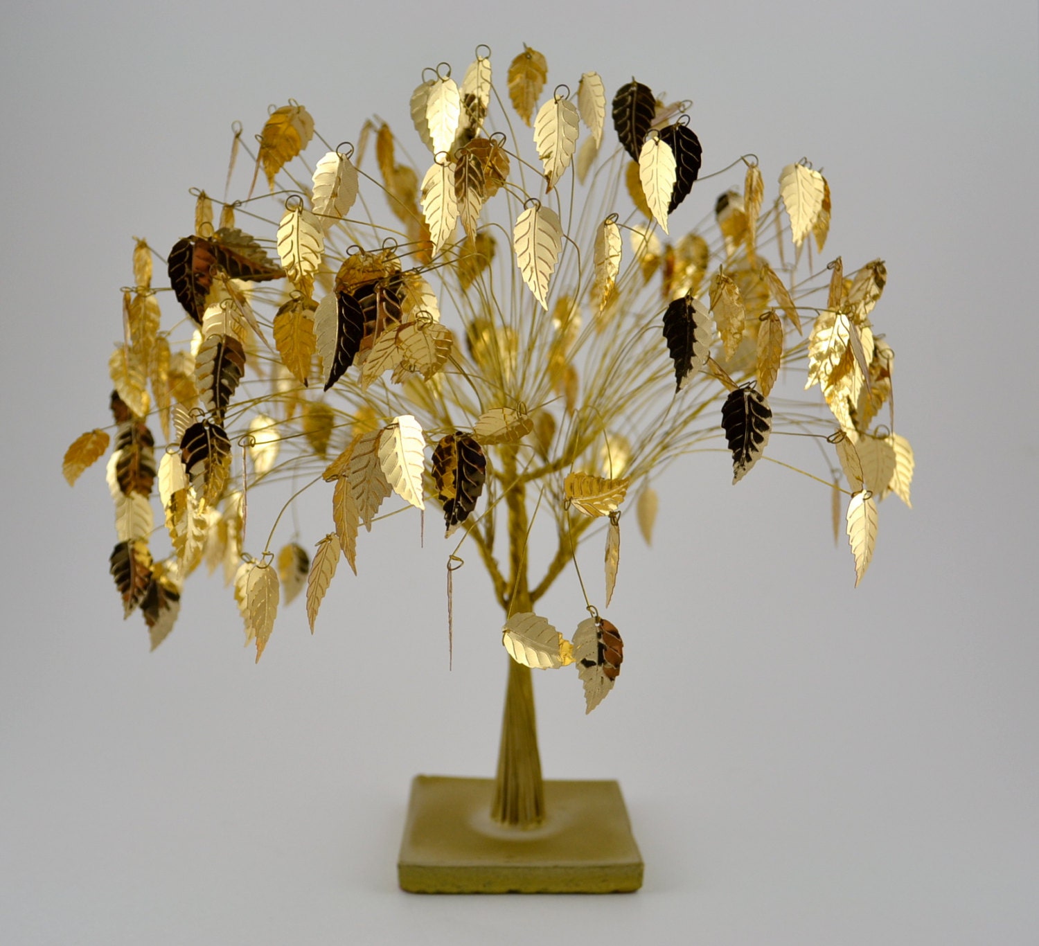 Mid Century Gold Fantasy Dream Tree Sculpture by TheCottageCheese