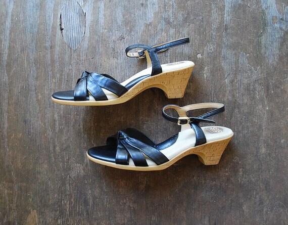 vintage black sandals