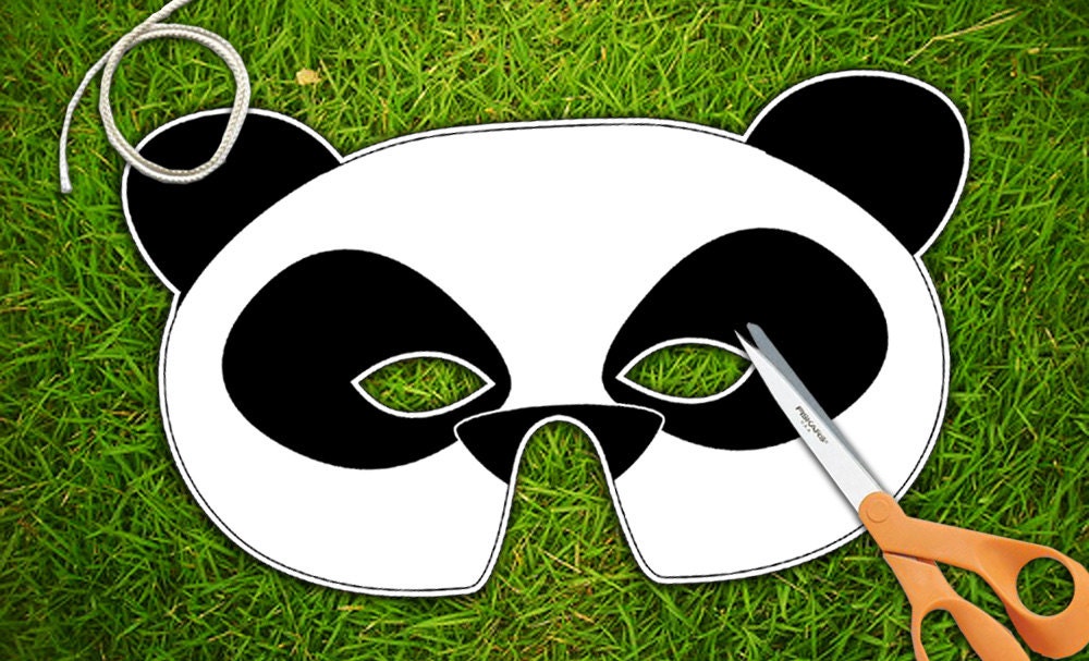 Panda Bear Printable Mask Panda Bear Halloween by theRasilisk