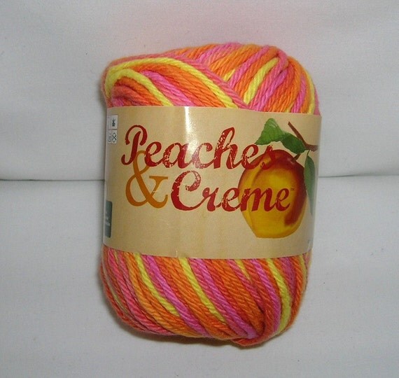 Peaches and Creme Cotton Yarn Candy Colors by JustForTheShellOfIt