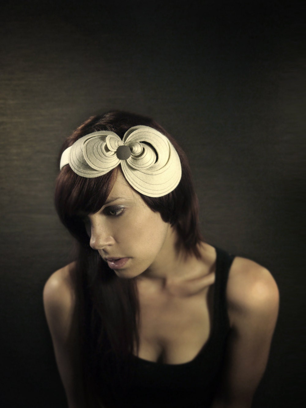 Cream Felt Headband - Made to Order