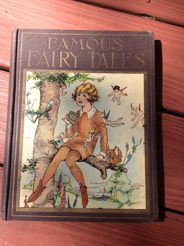 Famous Fairy Tales 1923 hard cover book by TheSageScottie on Etsy