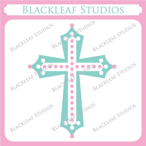 Cross Communions, Baptism trinity, holy cross, christianity, religious symbol, ornate scrapbooking - Commercial Use Clip Art Il_570xn