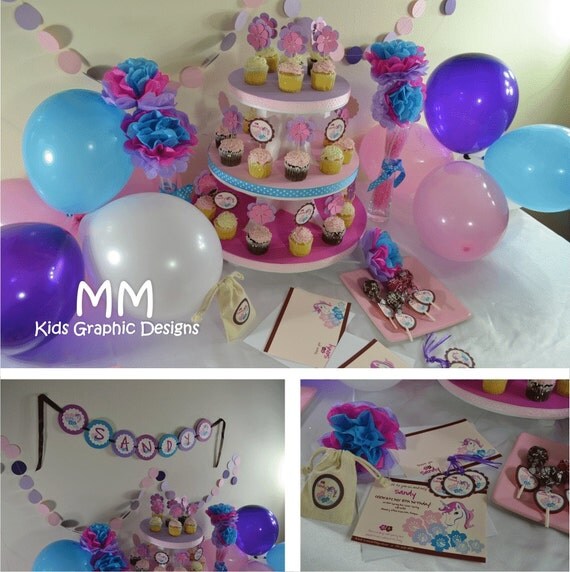 Unicorn Theme - Birthday Custom Package - Set of 20 Il_570xn