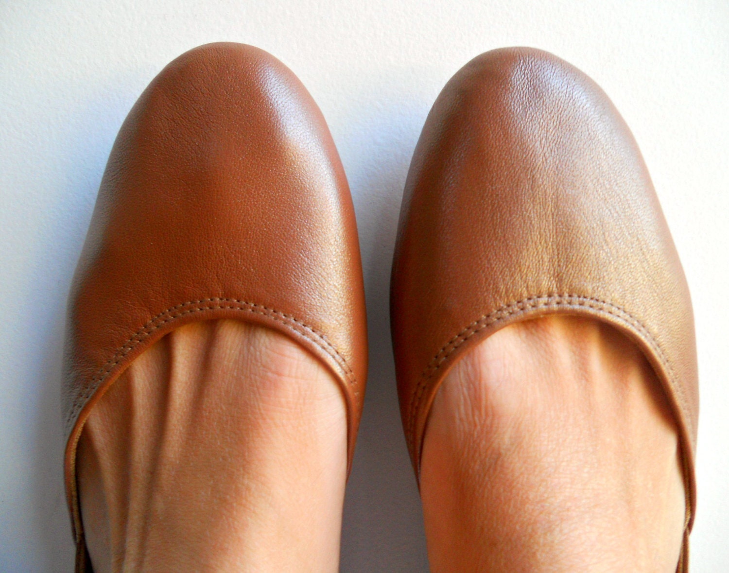 MAYA - Ballet Flats - Leather Shoes - 39 - Bronze. Available in different colours & sizes - lolliette