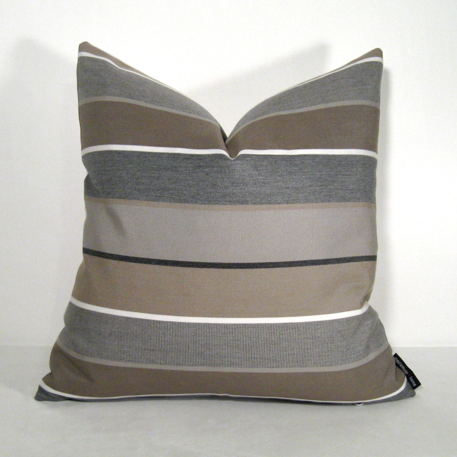 Grey Pillow Cover Brown Gray Outdoor Indoor Modern by Mazizmuse