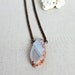 Agate Necklace, Geode Jewelry, Natural Jewelry, Copper Necklace, Tan Soft Blue-Last One, Unearthed