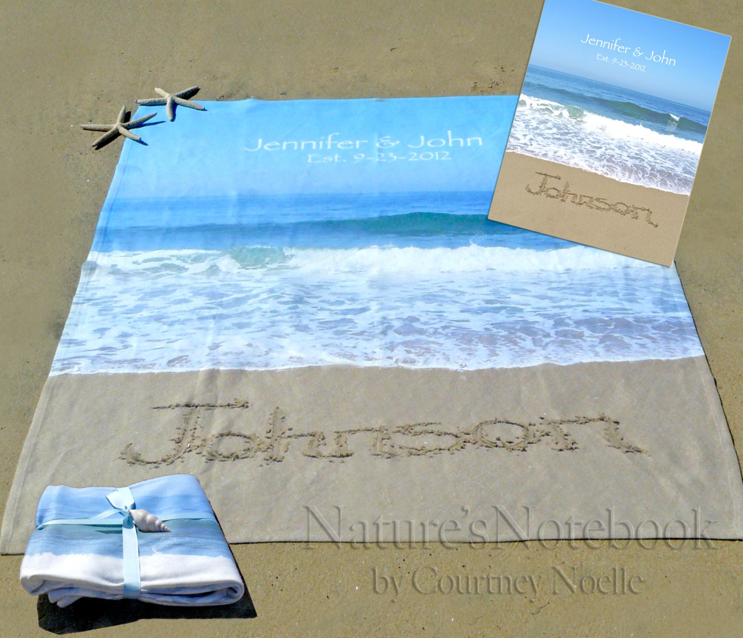 Unique Wedding Gift Personalized Blanket with by writinginthesand