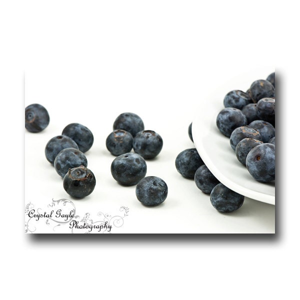 Blueberry Fruit Photo Fine Art Photography Blue Kitchen Home Decor Wall Art 8x10 Health Kick Food - CrystalGaylePhoto