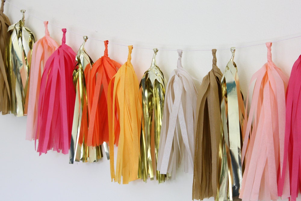 Tassel Garland -18 Tassels- Gold Sunset Il_570xn