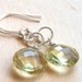 Sterling Silver Lemon Quartz Earrings, Gemstone Coin Earrings Simple Dangle earrings