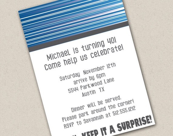 Very Masculine Birthday Invitation (printable) Il_570xn