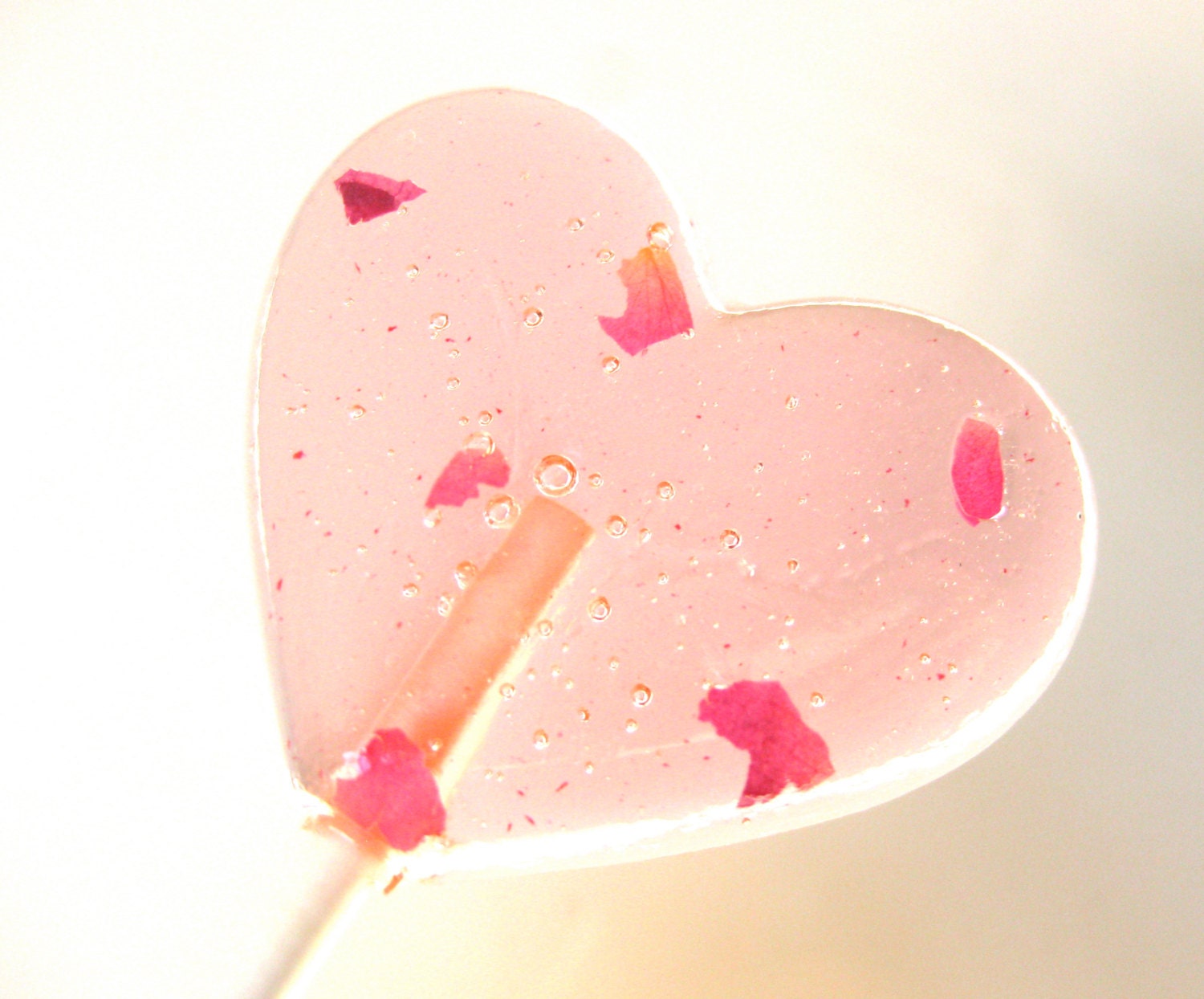Rose Petal Heart Lollipops 1/2 dozen - sweetniks