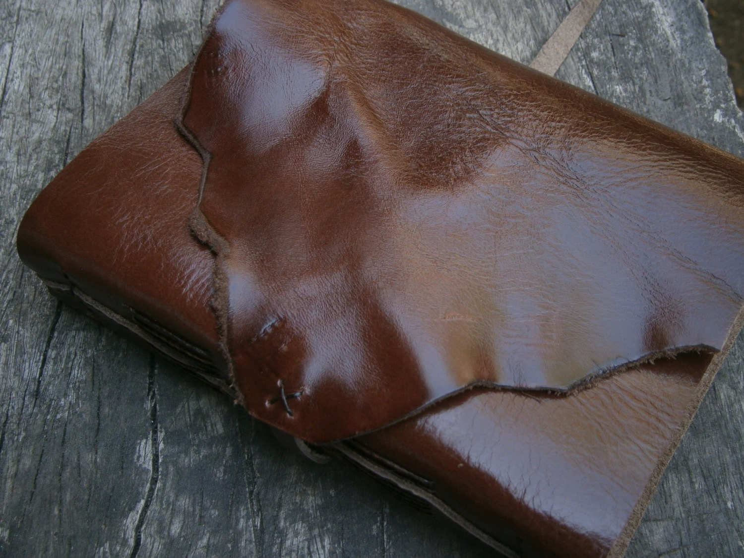 Leather Journal, handmade, 5X7", Rustic, Free Initials