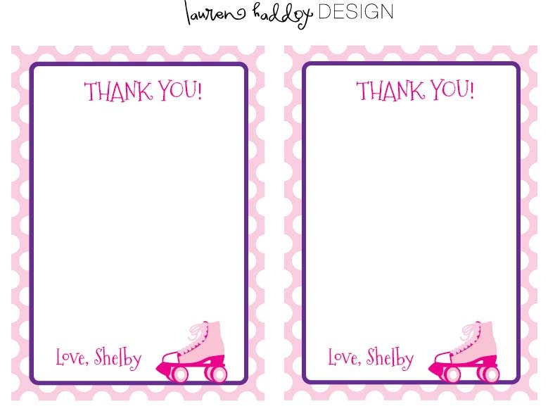 DIY, Roller Skating Thank You Cards Il_570xn