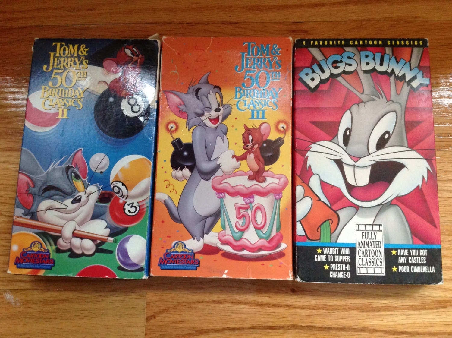 Vintage Cartoon Vhs Tapes Tom Jerry Bugs Bunny