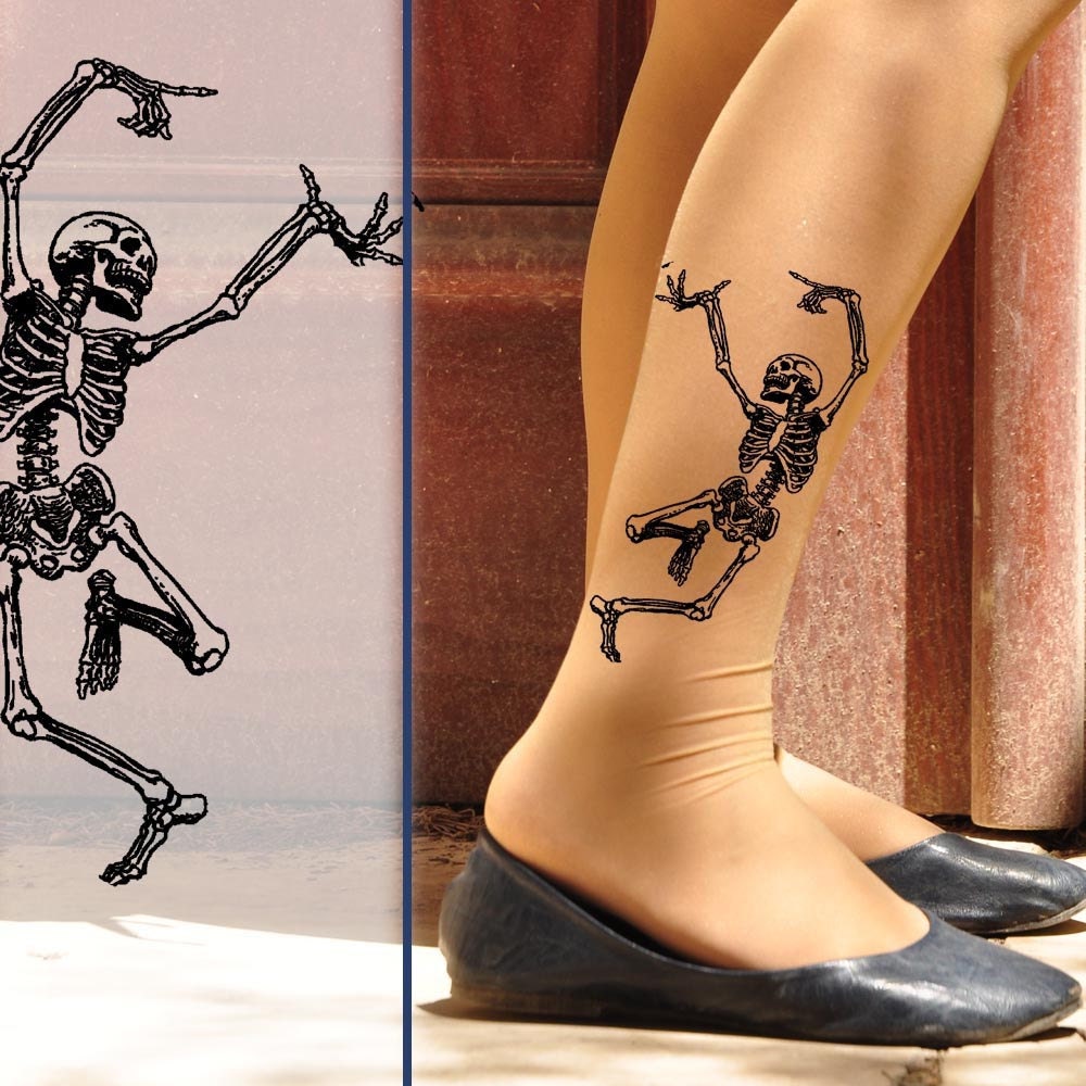 dancing skeleton tights