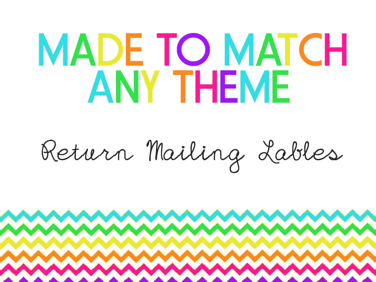 Matching Return Address Labels for ANY DESIGN Il_570xn