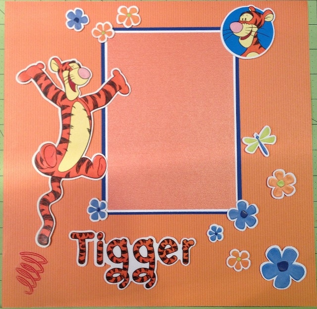 Items similar to Tigger Scrapbook Layout on Etsy