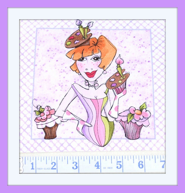Iron On Applique, On Sale, Loralie Harris Hey Cupcake Panel Applique, I Combine Shipping and Refund Overages