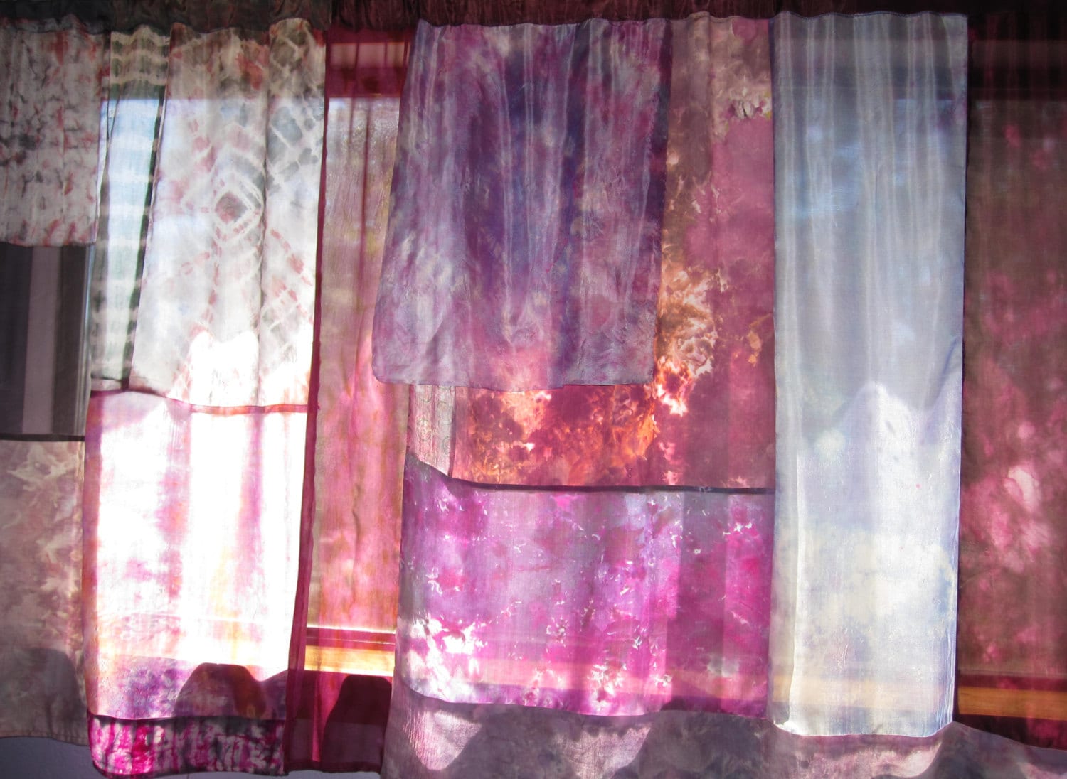 Tie Dye Sheer Curtains Zig Zag Sheer Curtains