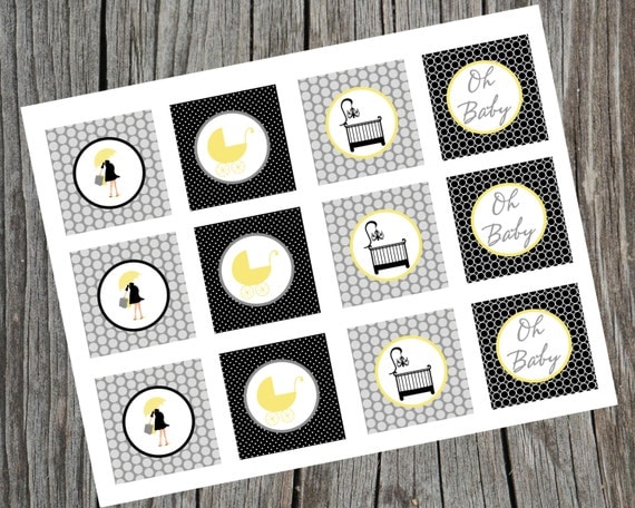 Ready to Email Printable Pregnant Mom Cupcake toppers. Baby Shower Cupcake Toppers. Baby Shower. Umbrella Mom. Il_570xn